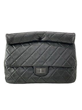 Chanel Clutch 2.55 Quilted Black Lambskin